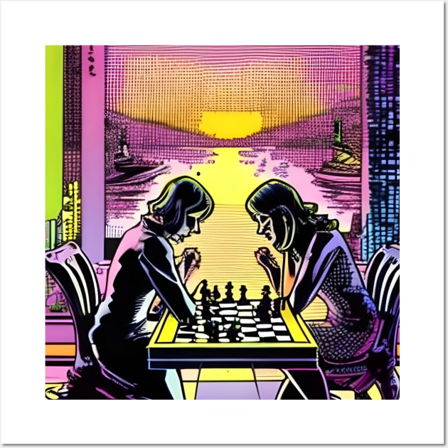 chess players anime style Wall Art by Seasonmeover